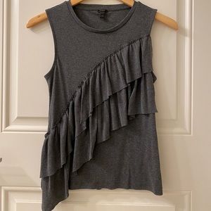 J Crew drapey ruffle tank top